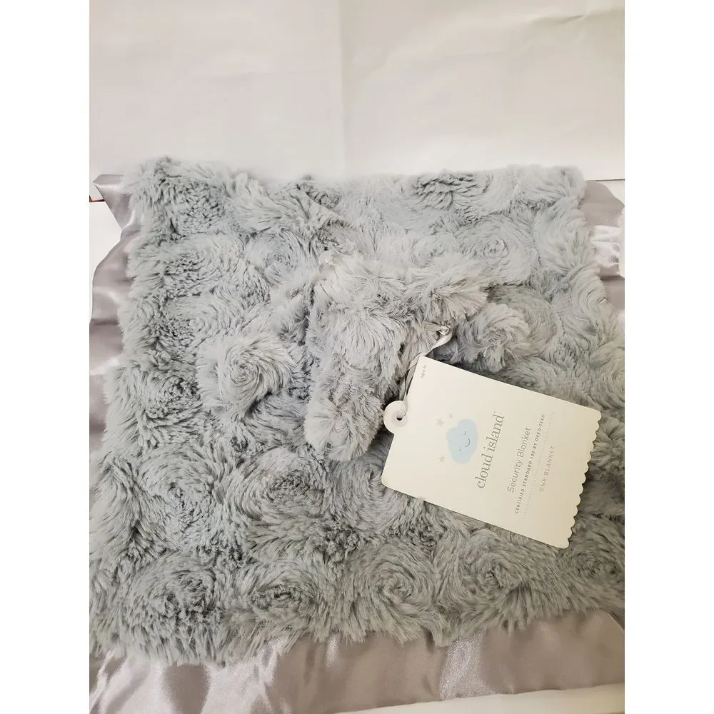 Cloud island elephant lovey security‎ blanket new with tags rosette